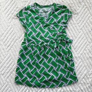 Diane Von Furstenberg Target 18M Green Wrap Dress Geometric Print